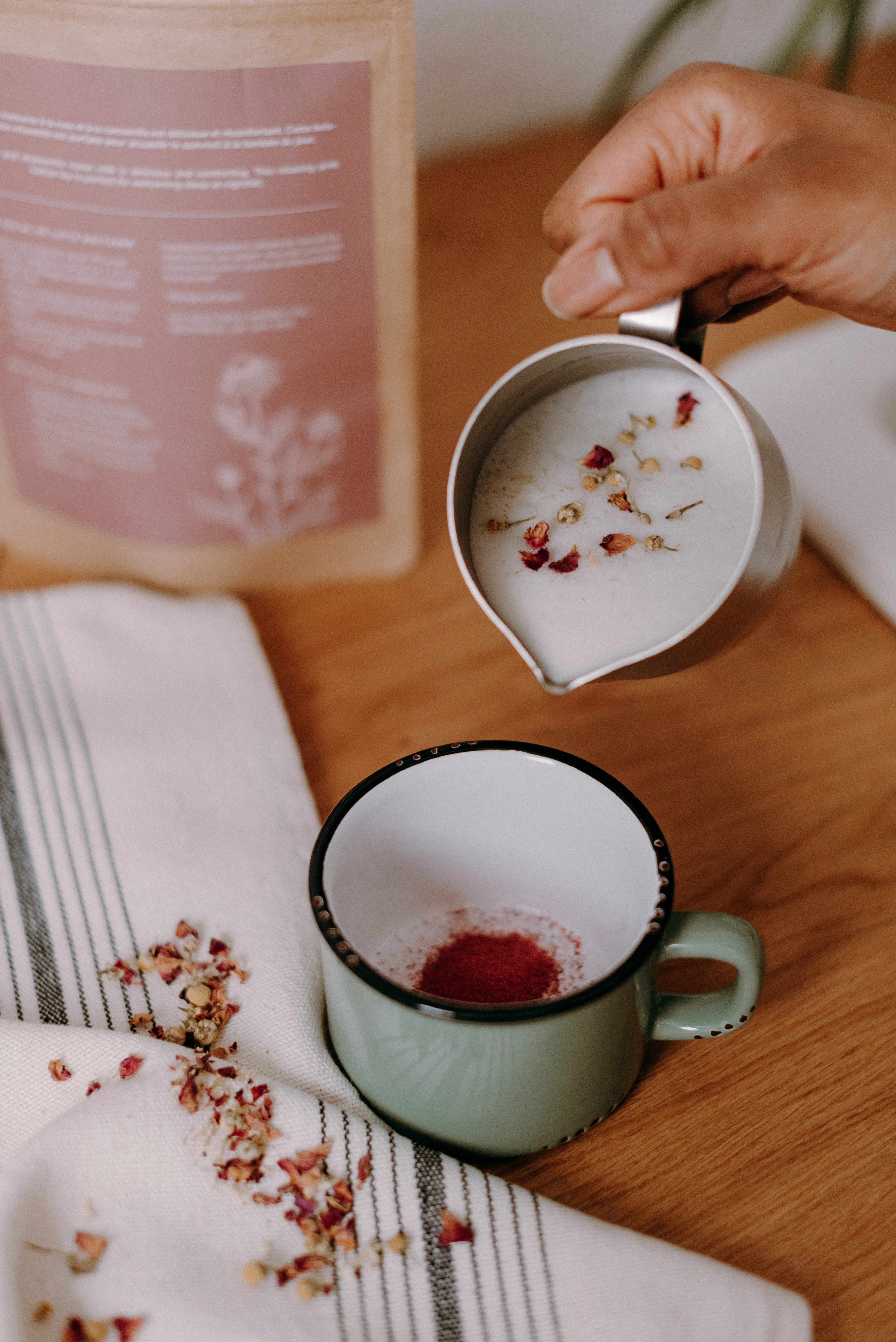 Latté nocturne rose - rose et camomille - Image 3